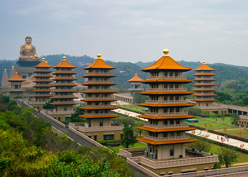 Scenic view of Fo Guang Shan Buddha memorial center Kaohsiung Taiwan
