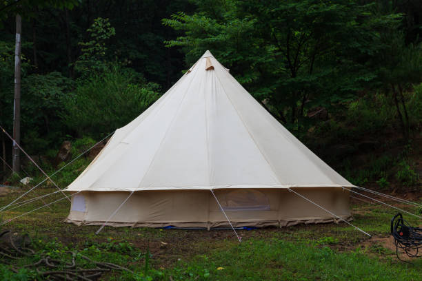 istock A forest tent in rainy day 1011112780