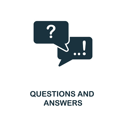 Questions And Answers creative icon. Simple element illustration. Questions And Answers symbol design from online education collection. Can be used for web, mobile, web design, apps, software, print