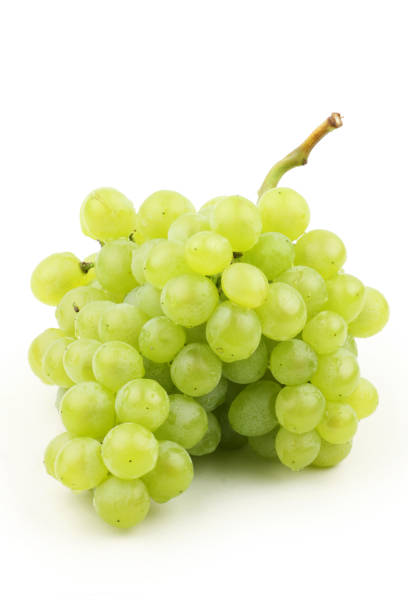 istock Fresh tasty Green grapes  on a white background 1011153790