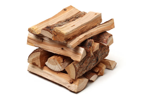 istock Pile of firewood on a white background 1011154914