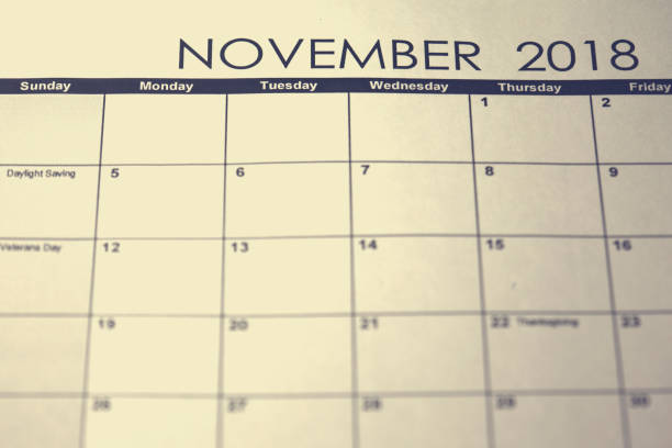 istock Simple November 2018 calendar. Week starts from Sunday. 1011166540