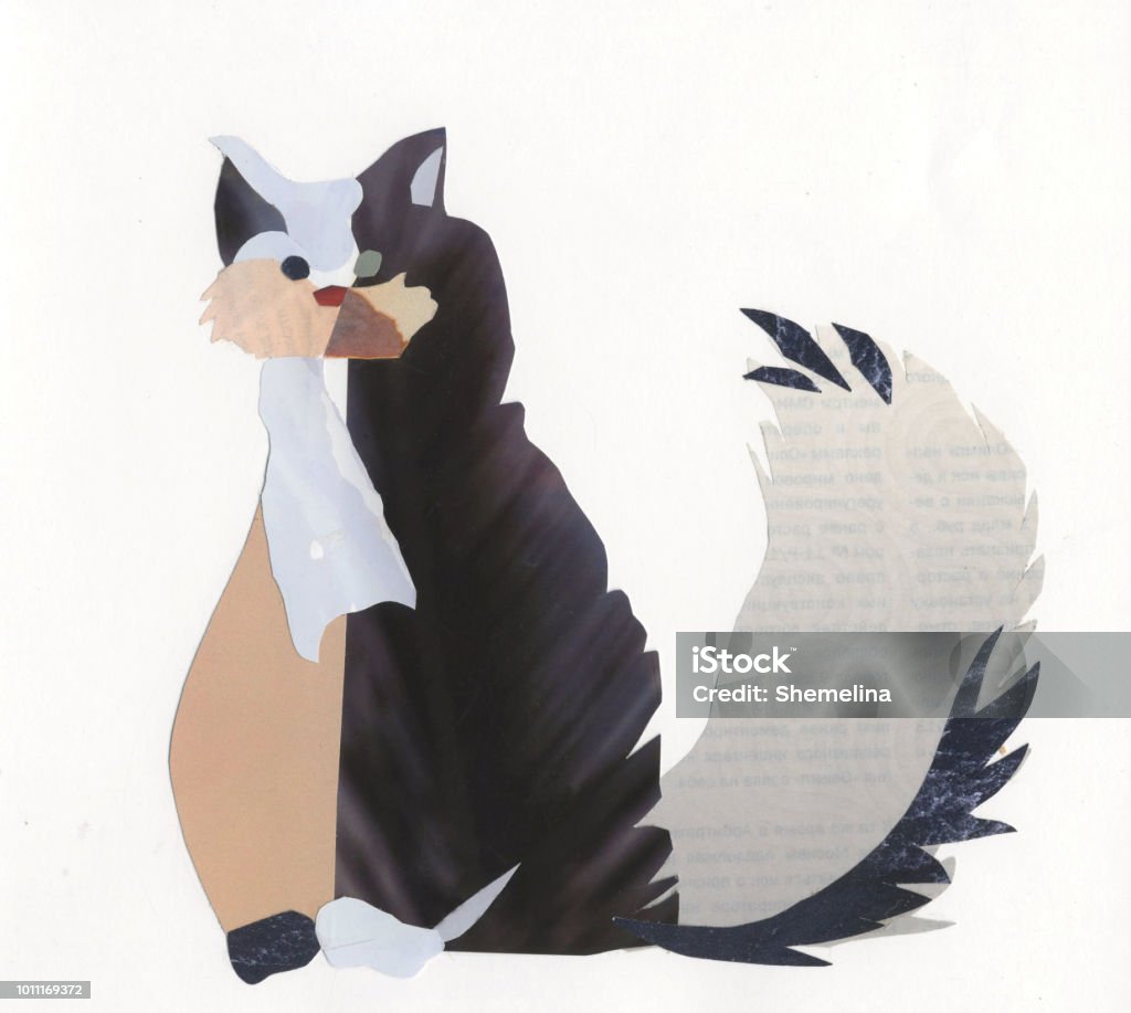 Kucing Dengan Ekor Halus Ilustrasi Stok - Unduh Gambar Sekarang - Alam