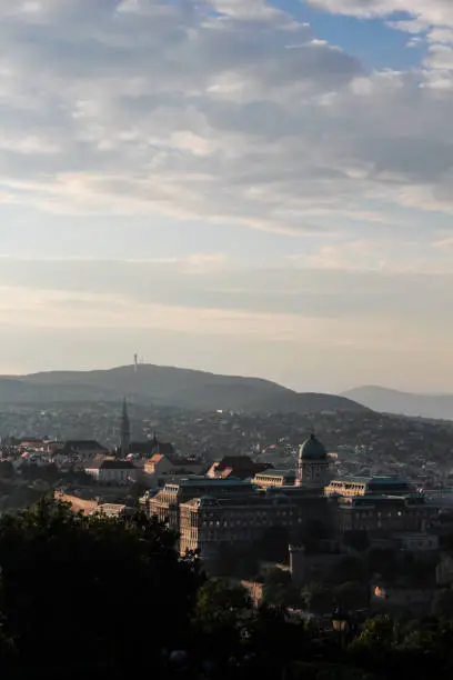 View of Budapest hills and Budacastle, Hungary.