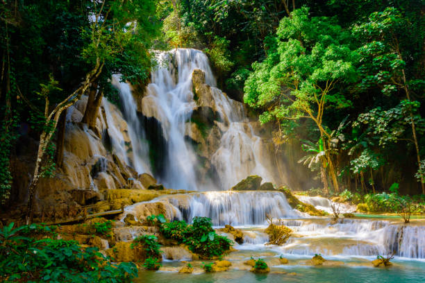 istock Kuang si water fall in Luang prabang,Laos. 1011176636