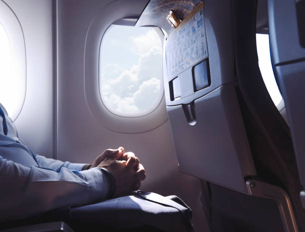 istock Businessman travelling by Airplane 1011181350