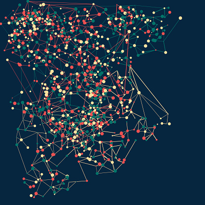 Evening Vector Network Branch Connection Pattern Stock Illustration ...