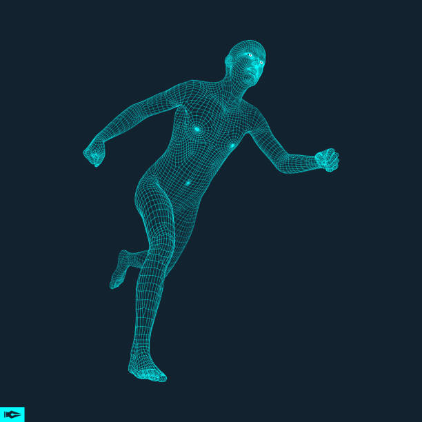 istock 3d Running Man. Design for Sport, Business, Science and Technology. Vector Illustration. Human Body. 1011181844
