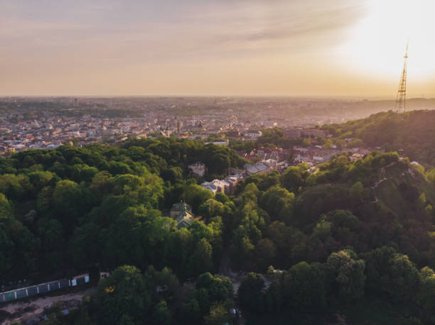 istock beautiful orange sunset over city 1011187830
