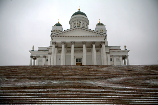 Helsinki Cathedral in snowy weather