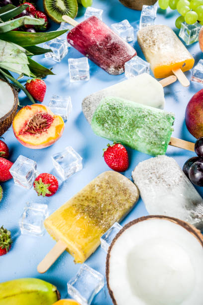 Tropical ice cream with chia seeds