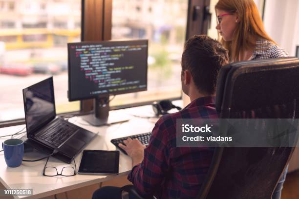 Senior Developers Working Stock Photo - Download Image Now - IT Support, Technology, Working