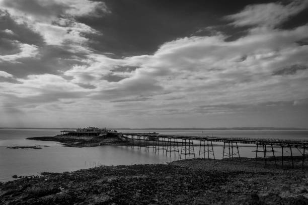 istock Old Wooden Pier in Monochrome 1011251180