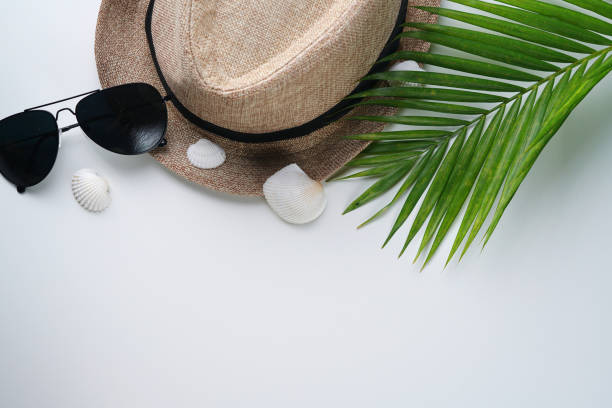 istock Flat Lay Traveling Holiday Vacation White Background Copy Blank Space 1011251514