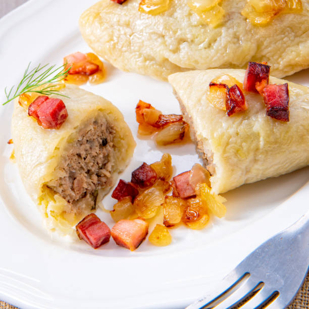istock Rustic Cepelinai, a specialty Lithuanian and Polish cuisine. 1011259320