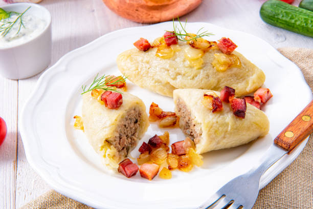 istock Rustic Cepelinai, a specialty Lithuanian and Polish cuisine. 1011259456