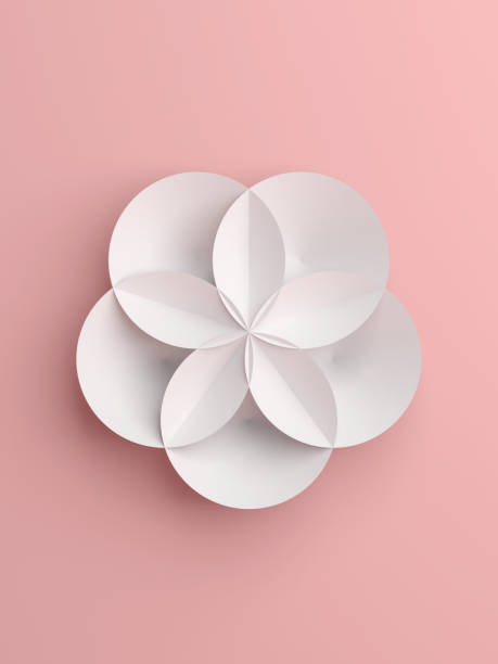 istock Abstract white paper geometric flower 1011263234