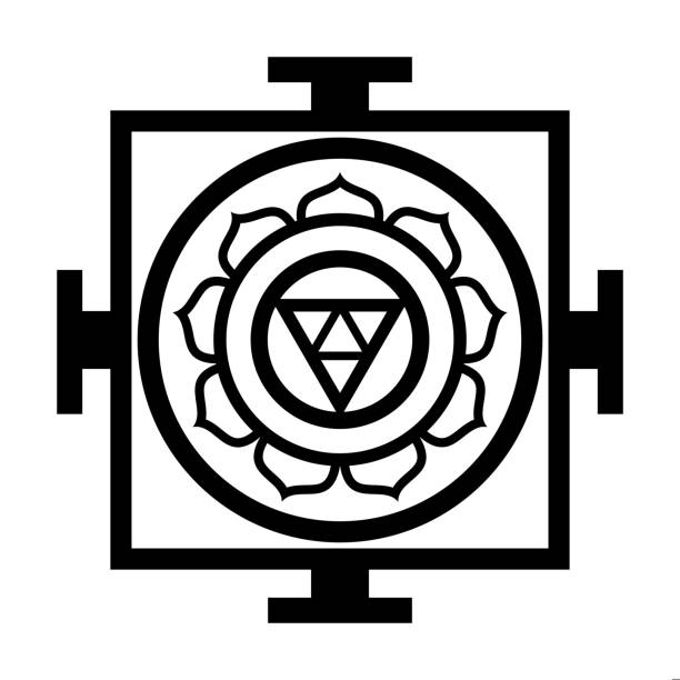 Mandala — sacred space, spiritual and ritual symbol in Hinduism and Buddhism, representing sacral model of the structure of Universe, the chart of Cosmos. (Oriental Sacral Religious Symbol). Mandala — sacred space, spiritual and ritual symbol in Hinduism and Buddhism, representing sacral model of the structure of Universe, the chart of Cosmos. (Oriental Sacral Religious Symbol). dharma chakra stock illustrations