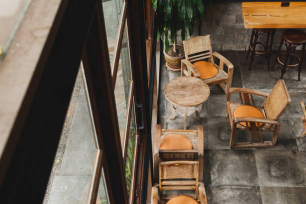 istock Cafe interior factory vintage style. Top view. 1011263998
