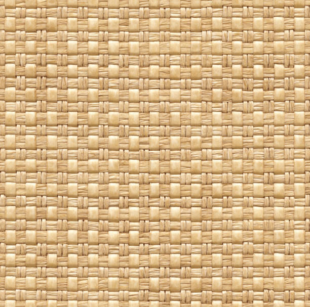 Seamless yellow wicker background Loop ready wicker textured background raffia stock pictures, royalty-free photos & images