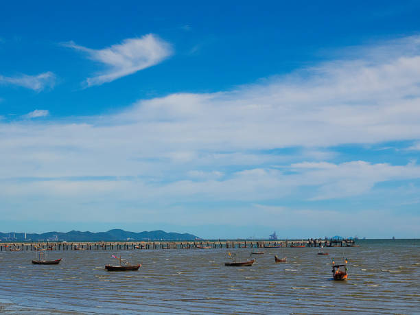 istock Fishing boat on the beach at Bang Saen. 1011276076