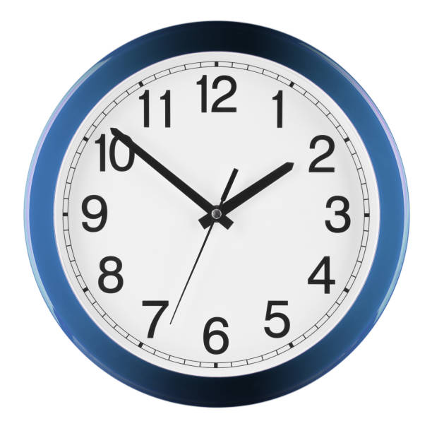 istock Wall clock isolated on white background. Ten to two 1011277008