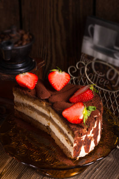 istock Tiramisu with strawberries 1011277530
