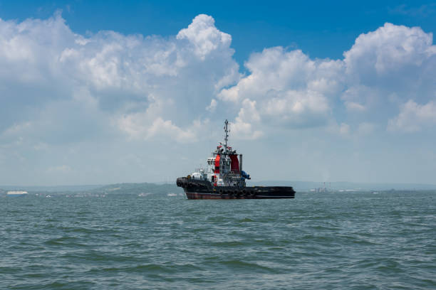 harbor tugboat in the bay of Cartagena .Colombia