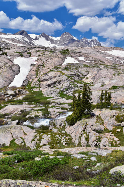 istock Upper and Lower Jean Lake in the Titcomb Basin along the Wind River Range, Rocky Mountains, Wyoming, views from backpacking hiking trail to Titcomb Basin from Elkhart Park Trailhead going past Hobbs, Seneca, and Island Lakes as well as Photographers point 1011293132