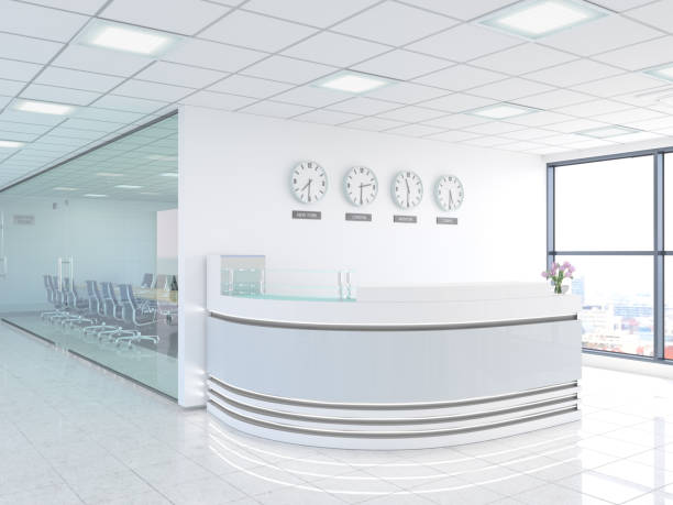 Modern Office Entrance with Meeting Room