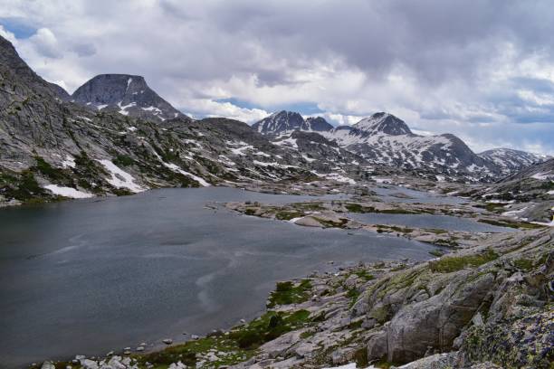 istock Upper and Lower Jean Lake in the Titcomb Basin along the Wind River Range, Rocky Mountains, Wyoming, views from backpacking hiking trail to Titcomb Basin from Elkhart Park Trailhead going past Hobbs, Seneca, and Island Lakes as well as Photographers point 1011297362