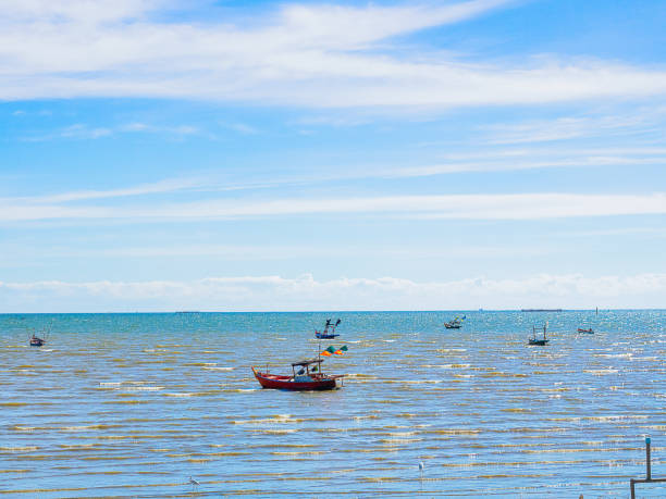 istock Fishing boat on the beach at Bang Saen. 1011304042