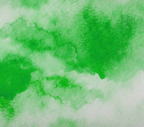 istock Green watercolor background. by drawing 1011320126