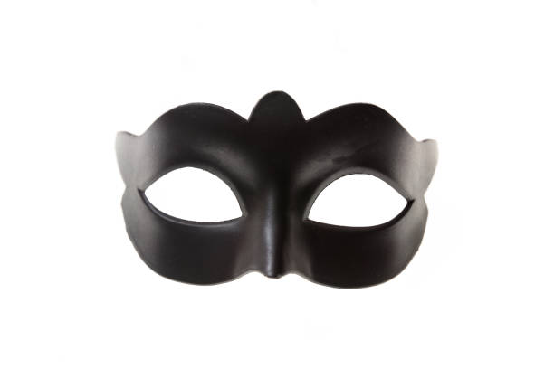 istock Black carnival mask isolated on white background 1011323306