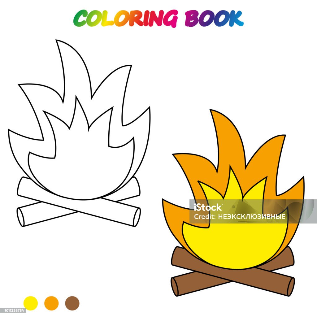 bonfire coloring page