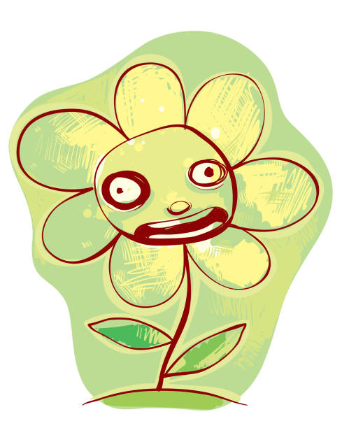 Flowerman, the man flower. vector art illustration