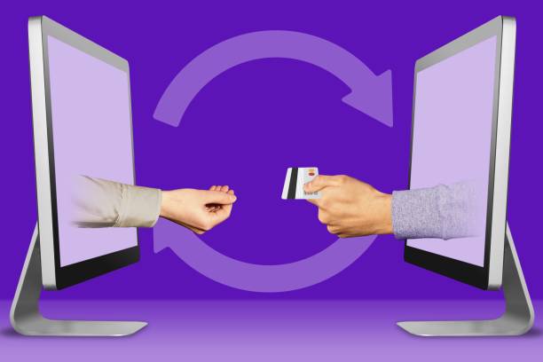 istock web payment concept, two hands from laptops. pleading gesture and hand with credit card. 3d illustration 1011353994