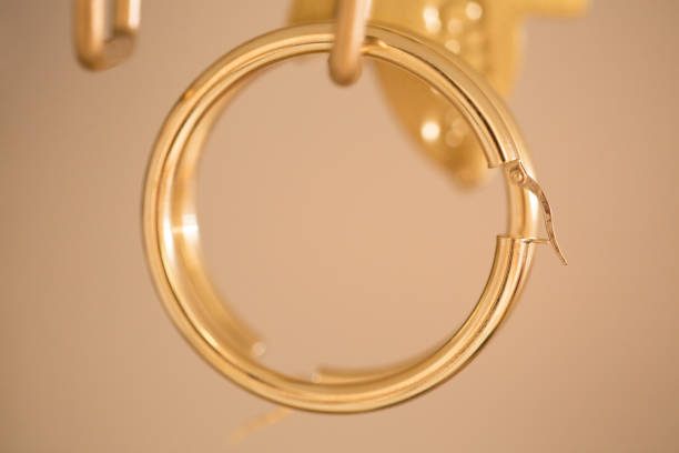 istock 14k gold circle earrings closeup 1011354170