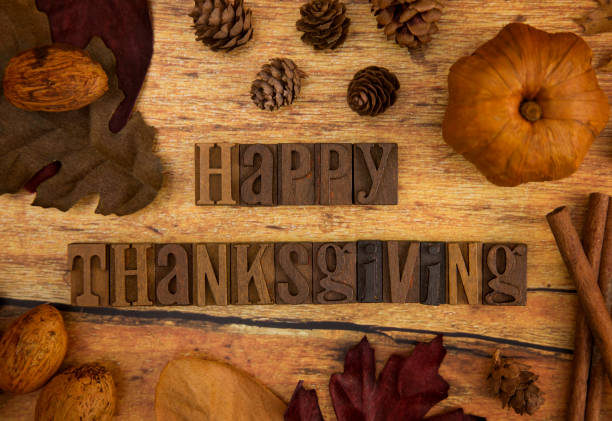 istock Thanksgiving Themed Background on a Wooden Table 1011361882