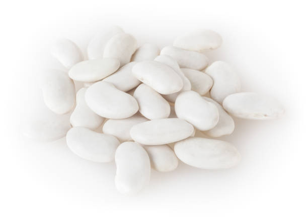 istock Heap of white beans isolated on white background with clipping path 1011366132