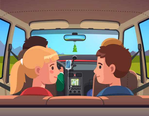 ilustrações de stock, clip art, desenhos animados e ícones de plan-00-layout-template-numbered-60 - back seat illustrations