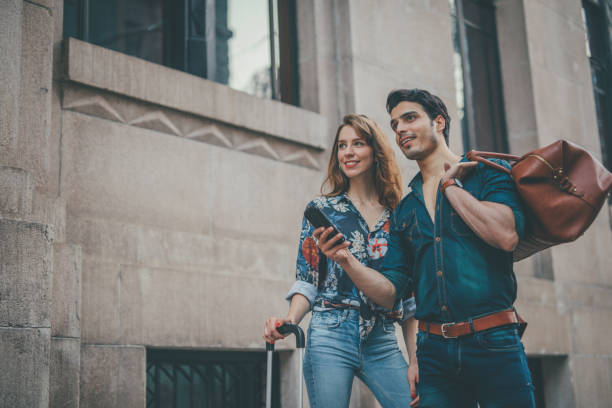 istock Modern couple in city 1011371734