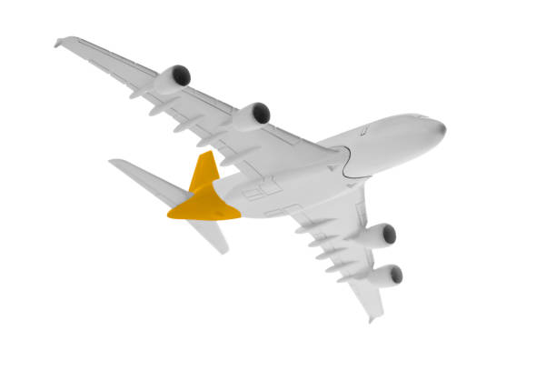 istock Airplane with yellow color, Isolated on white background. 1011371828