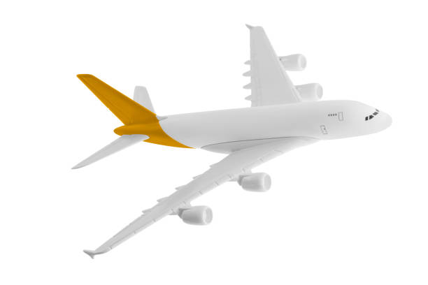 istock Airplane with yellow color, Isolated on white background. 1011371884