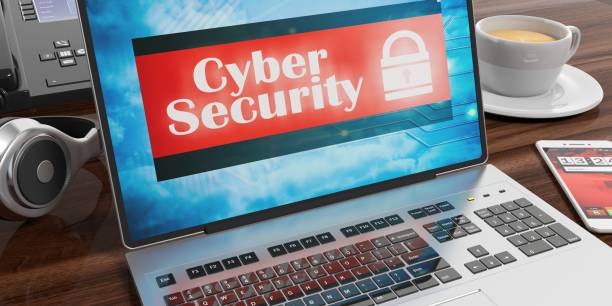 istock Cyber security on a laptop screen. 3d illustration 1011372058