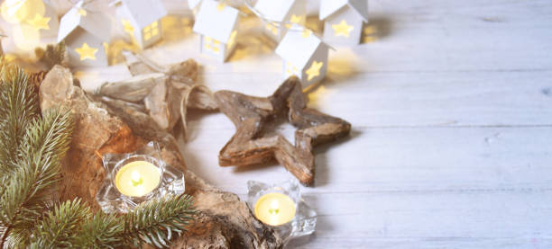 istock Cosy and soft winter background, knitted sweater and lights 1011403896