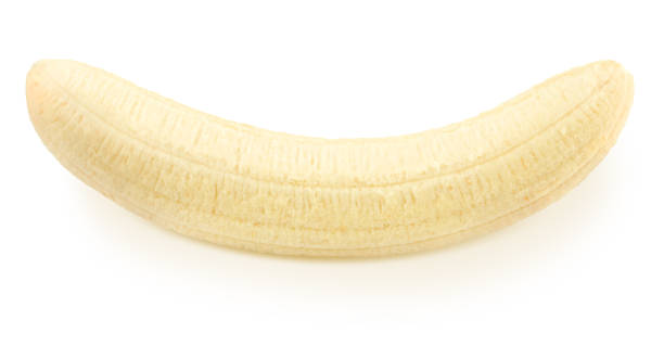 istock Shalled banana isolated on a white. 1011404306