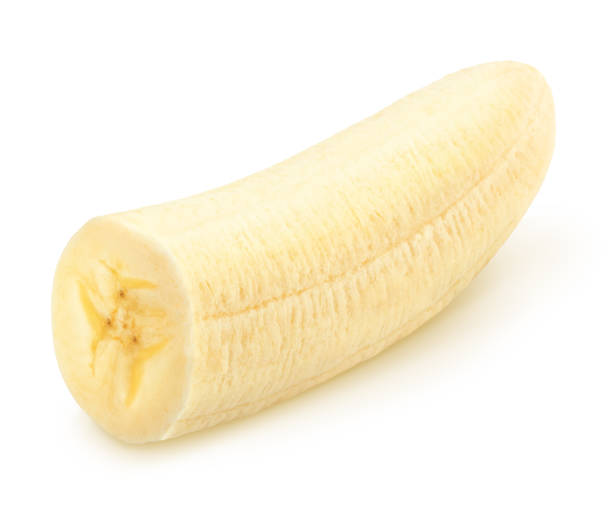 istock Half of banana isolated on a white. 1011404506