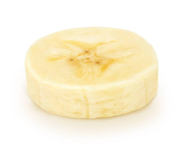istock Banana slice isolated on a white. 1011404556