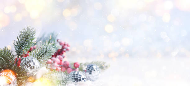istock Christmas holiday snow background 1011404860
